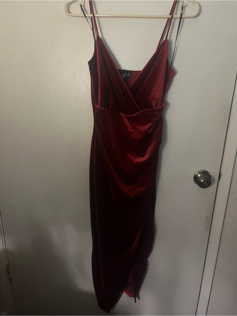 Windsor Burgundy Satin Midi Slip Dress